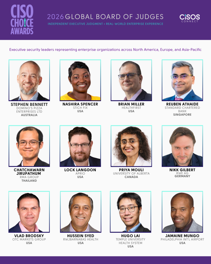 2026 CISO Choice Awards Board of Judges